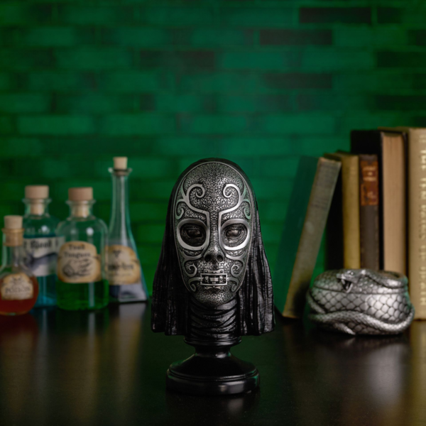 Harry Potter Dark Arts Black & Silver Resin Bust Figurine - Death Eater