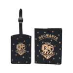 Harry Potter Alumni Navy Blue & Gold PU Leather Passport Holder & Luggage Tag Set – Ravenclaw - Image 4