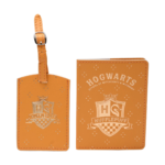 Harry Potter Alumni Yellow & Gold PU Leather Passport Holder & Luggage Tag Set – Hufflepuff - Image 4