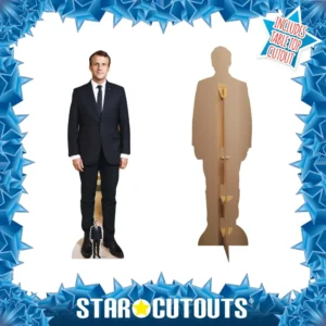 Emmanuel Macron (French Politician) Lifesize + Mini Cardboard Cutout Standee Frame