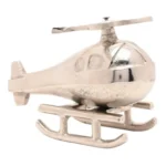 S067170807 Harvey Makin Silver Finish Metal Helicopter Ornament