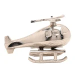 S067170807 Harvey Makin Silver Finish Metal Helicopter Ornament Right
