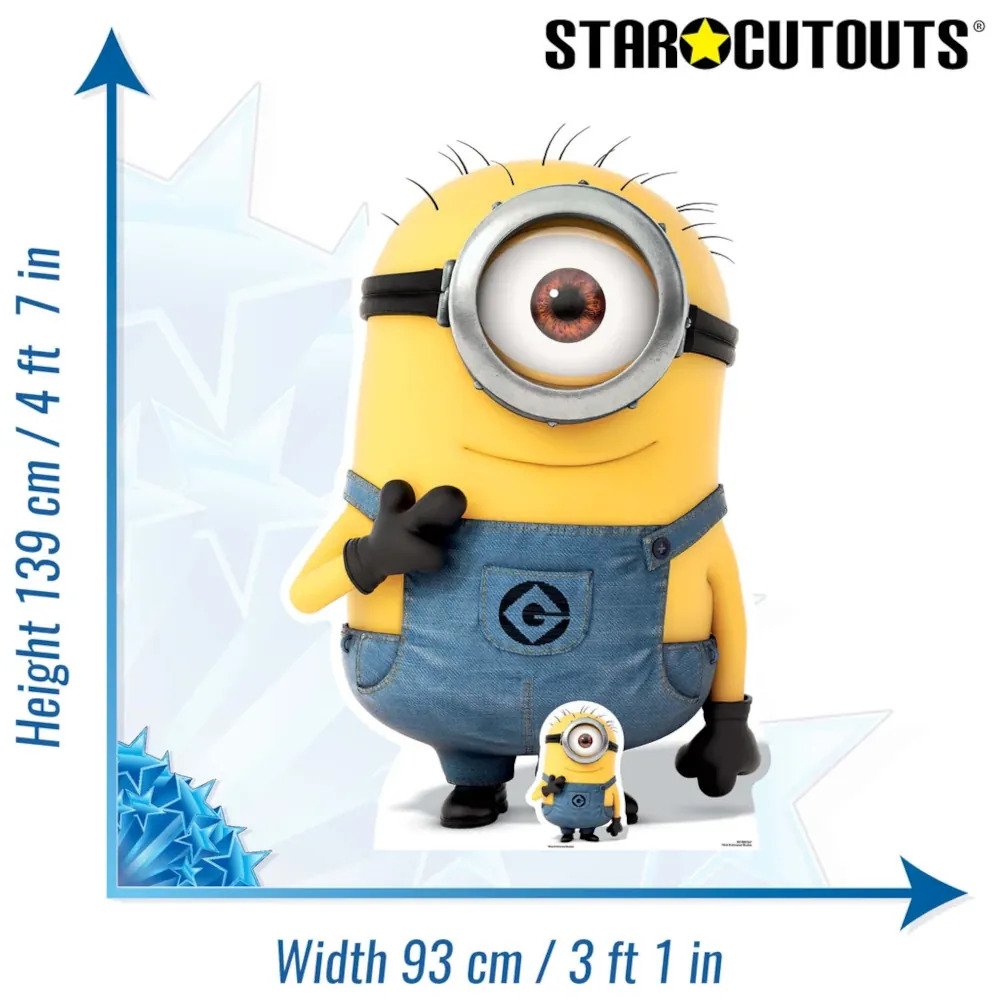 SC1033 Carl Minion Smiling Despicable Me 3 Official Lifesize Mini Cardboard Cutout Standee Size