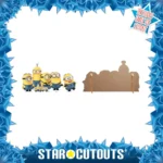 SC1036 Mischievous Minions Group Pose (Despicable Me 3) Official Lifesize + Mini Cardboard Cutout Standee Frame