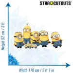 SC1036 Mischievous Minions Group Pose (Despicable Me 3) Official Lifesize + Mini Cardboard Cutout Standee Size