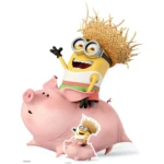 SC1038 Dave Minion Riding a Pig (Despicable Me 3) Official Lifesize + Mini Cardboard Cutout Standee