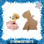 SC1038 Dave Minion Riding a Pig (Despicable Me 3) Official Lifesize + Mini Cardboard Cutout Standee Frame