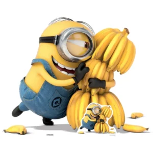 SC1039 Minion Holding Bananas (Despicable Me 3) Official Lifesize + Mini Cardboard Cutout Standee