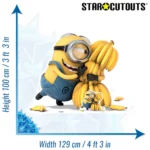 SC1039 Minion Holding Bananas (Despicable Me 3) Official Lifesize + Mini Cardboard Cutout Standee Size