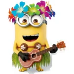 SC1042 Dave Hawaiian Minion with Guitar (Despicable Me 3) Official Small + Mini Cardboard Cutout Standee