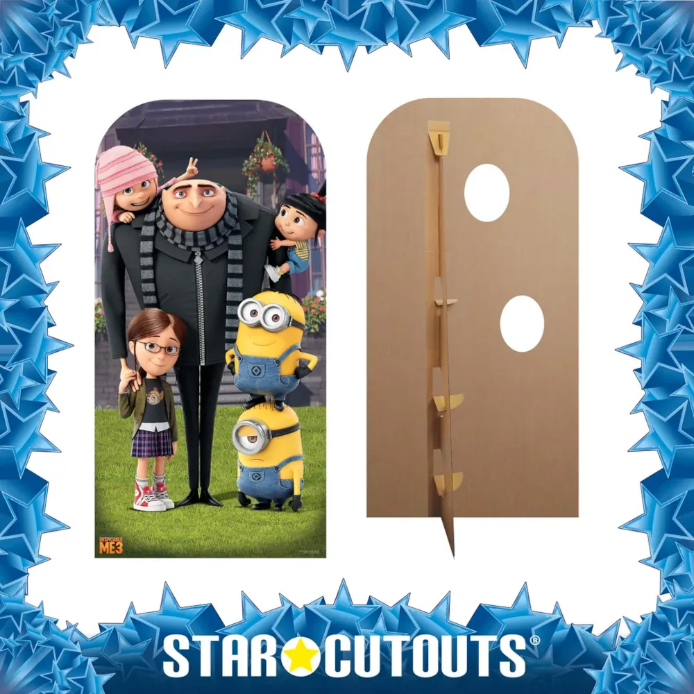 SC1045 Despicable Me with Minions Official Adult & Child Cardboard Cutout Standee Frame