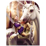 SC1081 Unicorn & Fairy Fantasy Land Child Size Stand-In Cardboard Cutout Standee