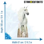 SC1097 Unicorn Lifesize + Mini Cardboard Cutout Standee Size