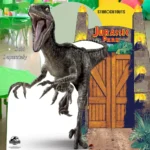 SC1280 Velociraptor Blue Dinosaur (Jurassic World) Official Large + Mini Cardboard Cutout Standee Extra