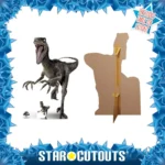 SC1280 Velociraptor Blue Dinosaur (Jurassic World) Official Large + Mini Cardboard Cutout Standee Frame