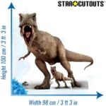 SC1285 Tyrannosaurus Rex Dinosaur (Jurassic World) Official Large + Mini Cardboard Cutout Standee Size