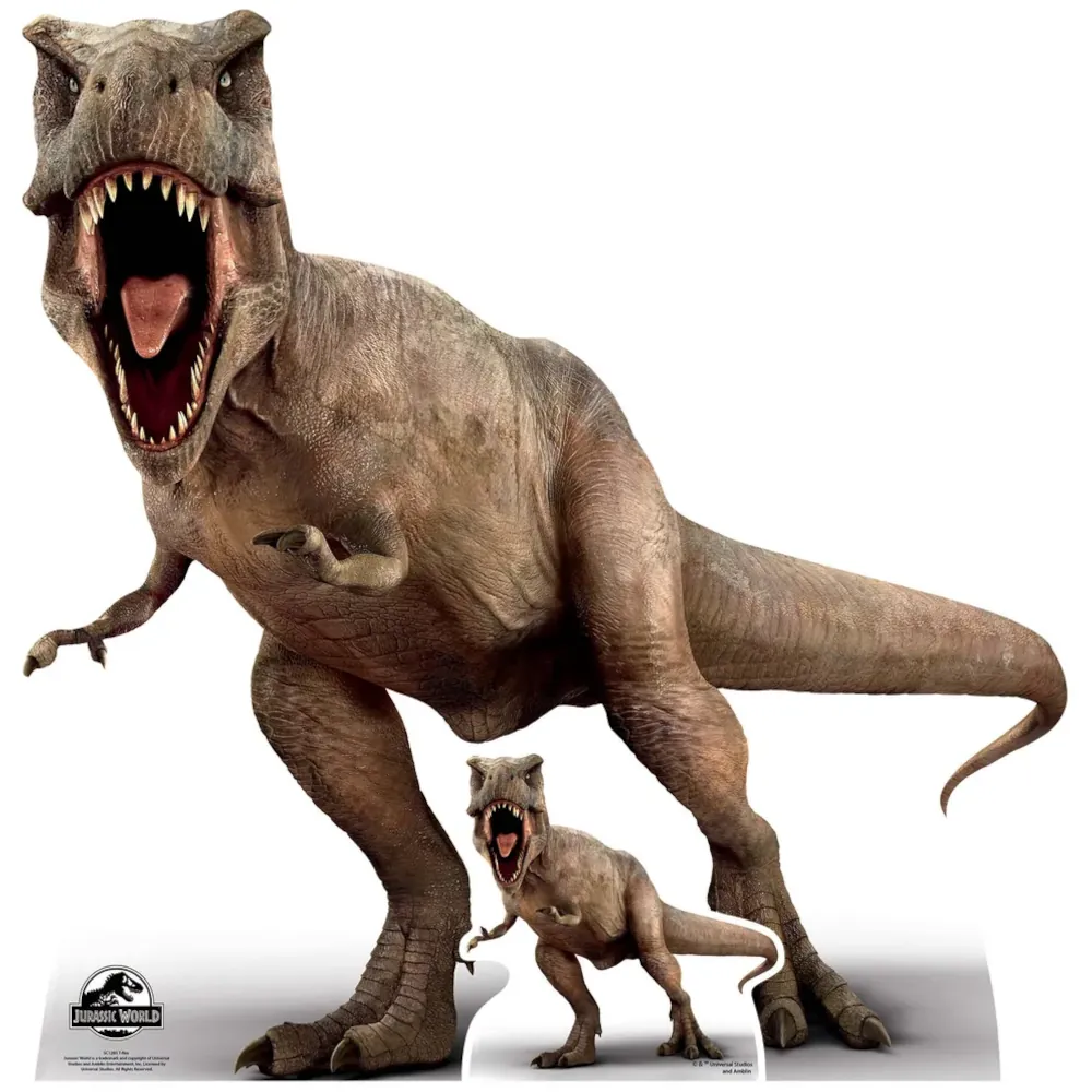 SC1285 Tyrannosaurus Rex Dinosaur (Jurassic World) Official Large + Mini Cardboard Cutout Standee SC1285 Tyrannosaurus Rex Dinosaur (Jurassic World) Official Large + Mini Cardboard Cutout Standee