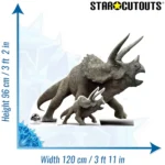 SC1287 Triceratops Dinosaur (Jurassic World) Official Large + Mini Cardboard Cutout Standee Size