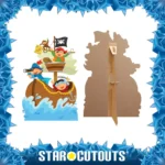 SC1345 Cartoon Pirate Ship Adventure Mini Cardboard Cutout Standee Frame