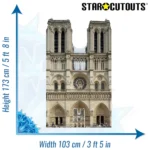 SC1358 Notre-Dame Cathedral of Paris Large + Mini Cardboard Cutout Standee Size