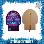 SC1402 Neon Coloured Gamer Sign Large + Mini Cardboard Cutout Standee Frame