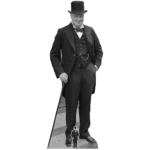 SC1451 Winston Churchill (British Former Politician) Lifesize + Mini Cardboard Cutout Standee