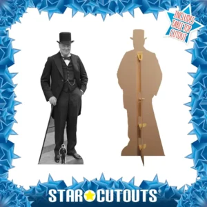 SC1451 Winston Churchill (British Former Politician) Lifesize + Mini Cardboard Cutout Standee Frame