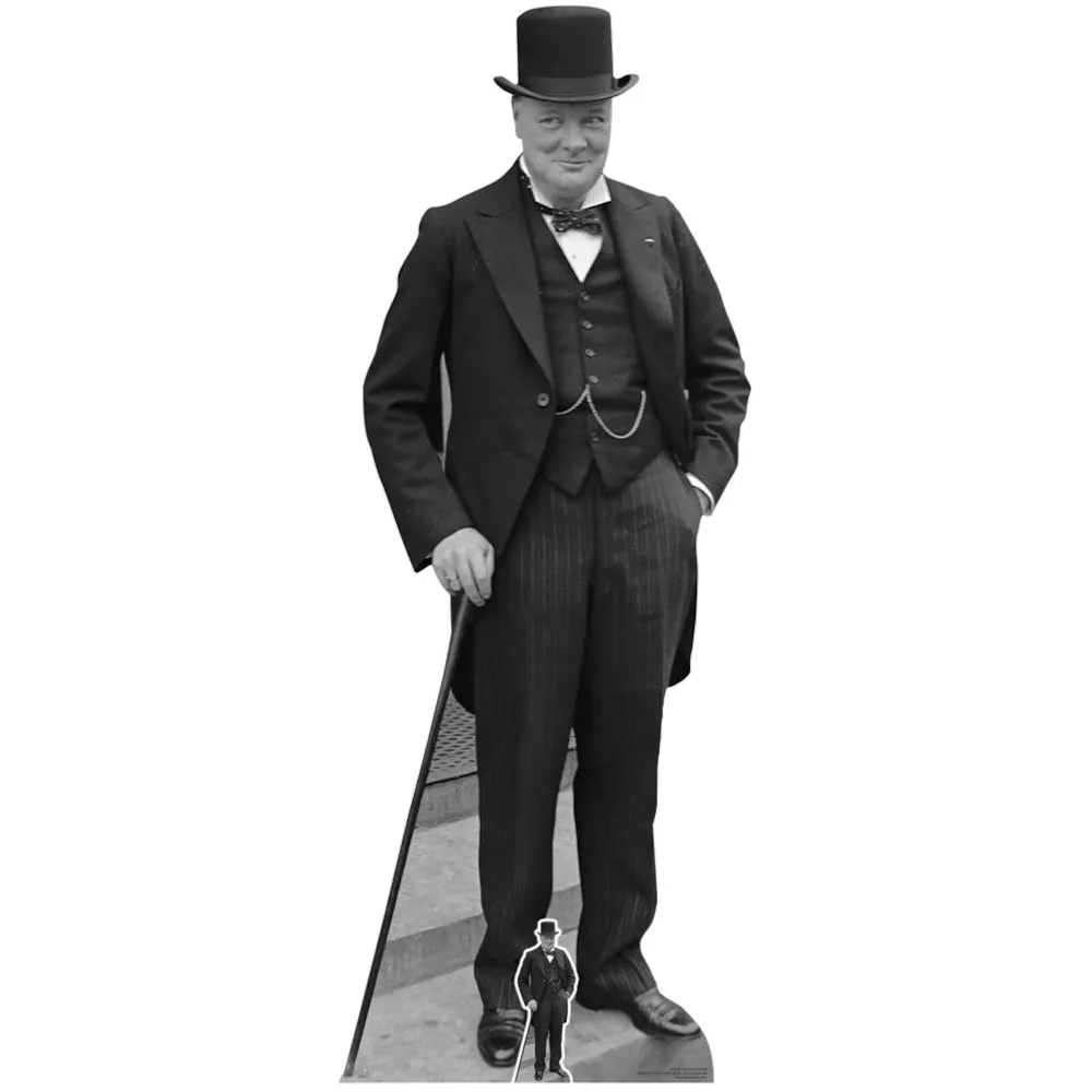 SC1451 Winston Churchill (British Former Politician) Lifesize + Mini Cardboard Cutout Standee SC1451 Winston Churchill (British Former Politician) Lifesize + Mini Cardboard Cutout Standee