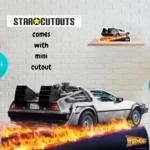 SC1574 DeLorean Time Machine Car (Back to the Future) Large + Mini Cardboard Cutout Standee Extra