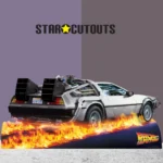 SC1574 DeLorean Time Machine Car (Back to the Future) Large + Mini Cardboard Cutout Standee Wall