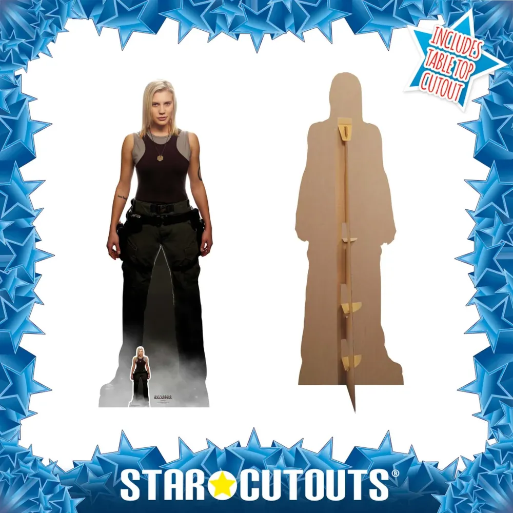 SC1642 Capt. Kara Starbuck Thrace (Battlestar Galactica) Lifesize + Mini Cardboard Cutout Standee Frame