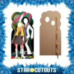 SC190 Cartoon Style Disco Couple Lifesize Stand-In Cardboard Cutout Standee Frame