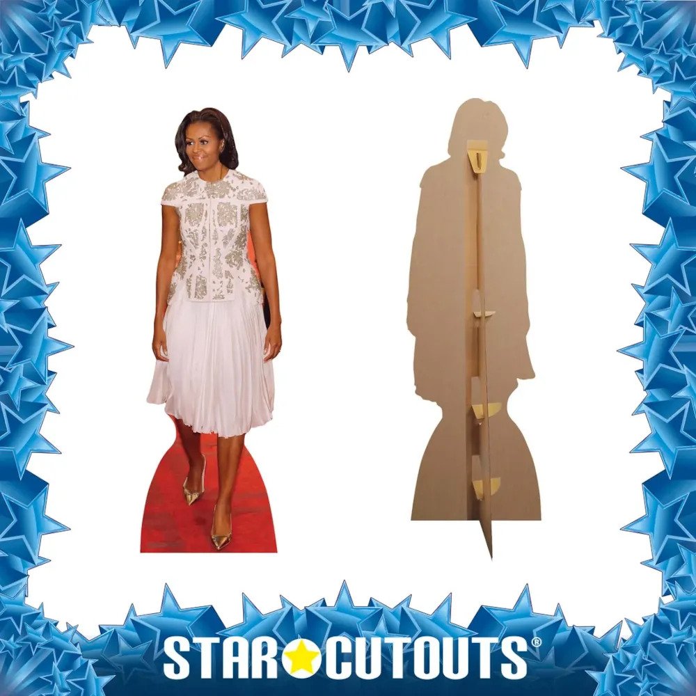 SC2012 Michelle Obama Lace Dress American Attorney Lifesize Cardboard Cutout Standee Frame