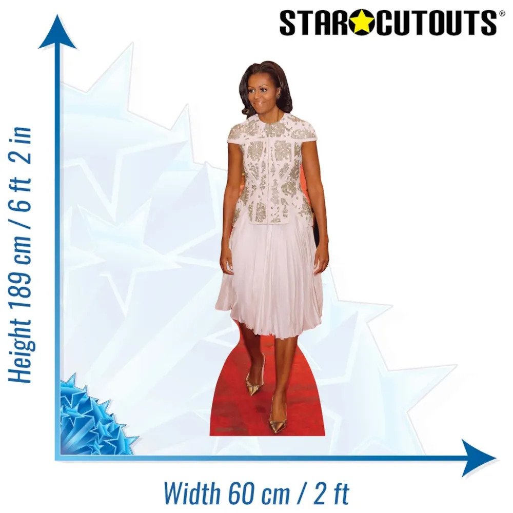 SC2012 Michelle Obama Lace Dress American Attorney Lifesize Cardboard Cutout Standee Size