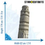 SC222 Leaning Tower of Pisa (Famous Landmark) Large Cardboard Cutout Standee Size