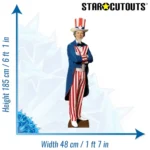 SC379 Uncle Sam (Party Prop) Lifesize Cardboard Cutout Standee Size