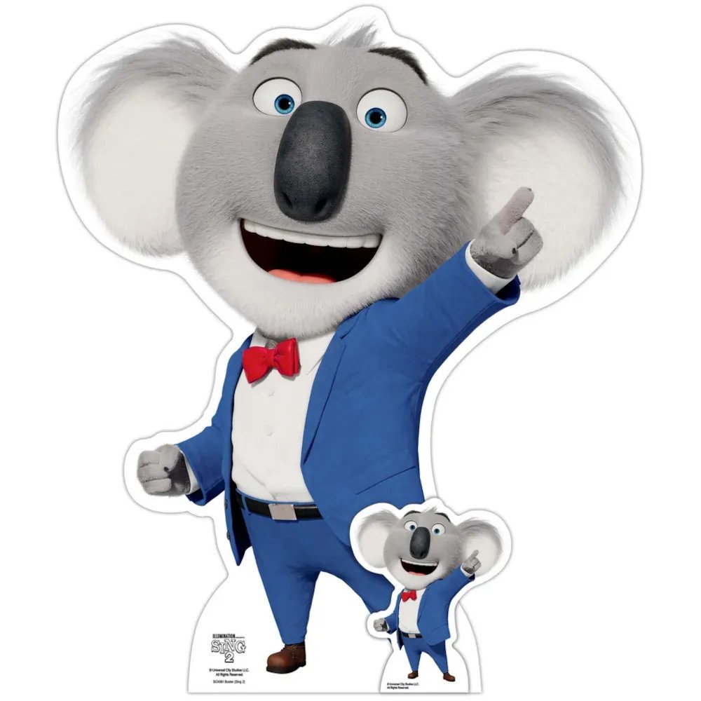 SC4081_Buster_Moon_Koala_Sing_2_Lifesize__Mini_Cardboard_Cutout_Standee SC4081 Buster Moon Koala Sing 2 Lifesize Mini Cardboard Cutout Standee