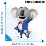 SC4081 Buster Moon Koala Sing 2 Lifesize Mini Cardboard Cutout Standee Size