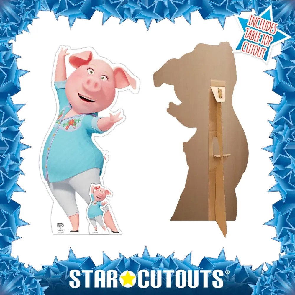 SC4082 Rosita Pig Sing 2 Official Lifesize Mini Cardboard Cutout Standee Frame