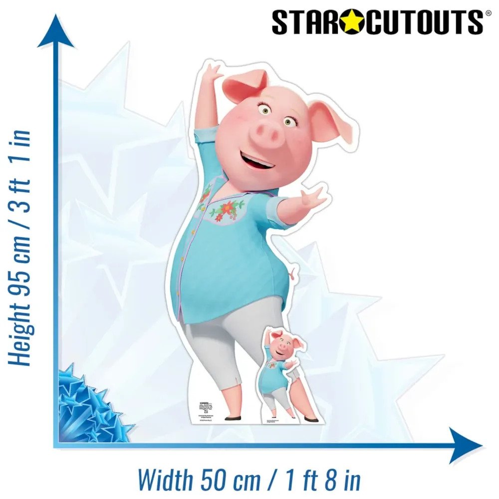 SC4082 Rosita Pig Sing 2 Official Lifesize Mini Cardboard Cutout Standee Size