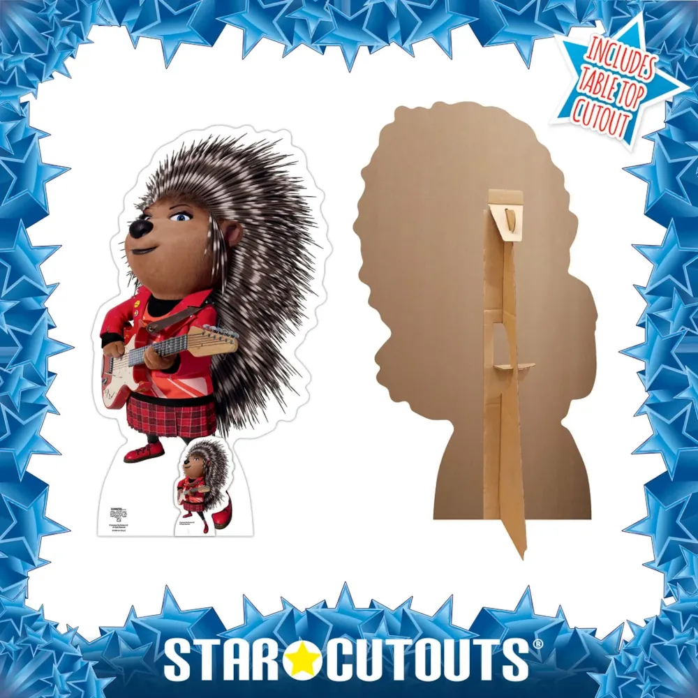 SC4083 Ash the Porcupine (Sing 2) Official Lifesize + Mini Cardboard Cutout Standee Frame
