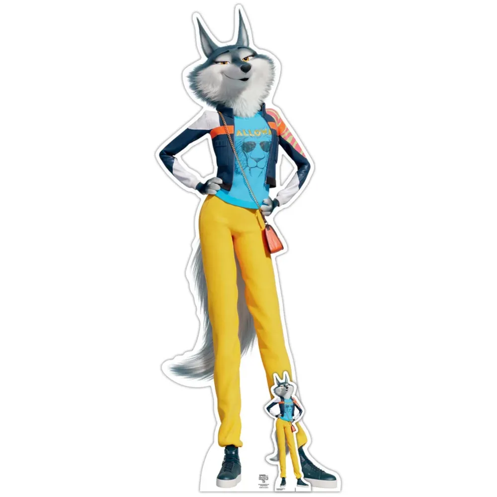 SC4086 Porsha Crystal the Wolf (Sing 2) Official Lifesize + Mini Cardboard Cutout Standee