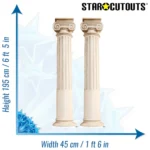 SC4150 Two Roman Pillars Large Cardboard Cutout Standee Size