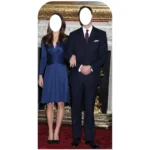 SC596 Prince William & Kate Middleton Lifesize Stand-In Cardboard Cutout Standee Faces