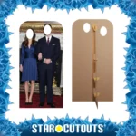 SC596 Prince William & Kate Middleton Lifesize Stand-In Cardboard Cutout Standee Frame