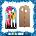 SC597 Cartoon Style Las Vegas Couple Lifesize Stand-In Cardboard Cutout Standee Frame