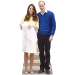 SC834 Princess Charlotte, Prince William & Princess Catherine Lifesize Cardboard Cutout Standee