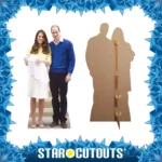 SC834 Princess Charlotte, Prince William & Princess Catherine Lifesize Cardboard Cutout Standee Frame