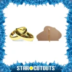 SC880 Gold Wedding Rings Large Cardboard Cutout Standee Frame