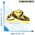 SC880 Gold Wedding Rings Large Cardboard Cutout Standee Size